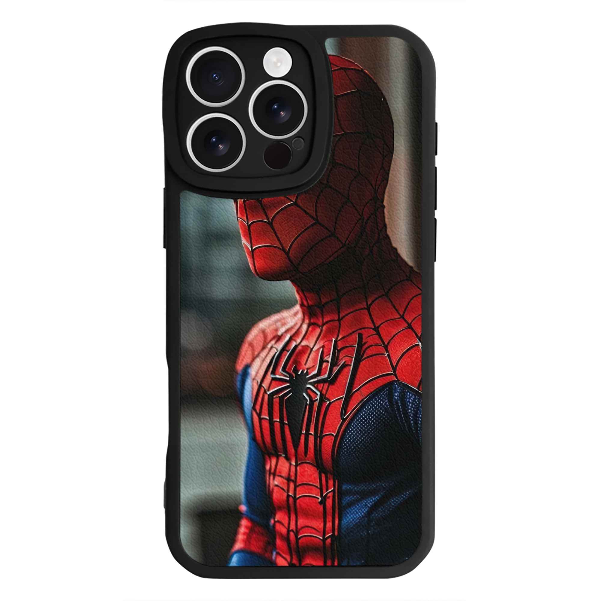 （画像用） Spider Man スパイダーマン 【iPhone 16シリーズ対応】シリコンスマホケース（レザー調） 材質：シリコン